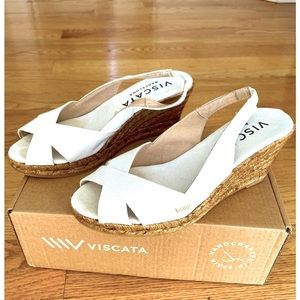 Calella Canvas Slingback Wedges